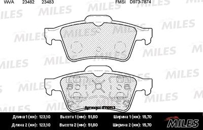 Miles E110113 - Kit de plaquettes de frein, frein à disque cwaw.fr