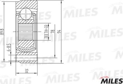 Miles GA10006 - Jeu de joints, arbre de transmission cwaw.fr