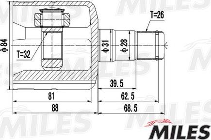 Miles GA10010 - Jeu de joints, arbre de transmission cwaw.fr