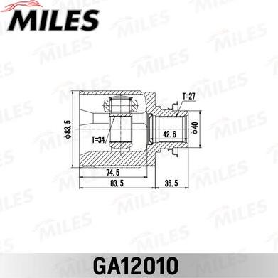 Miles GA12010 - Jeu de joints, arbre de transmission cwaw.fr