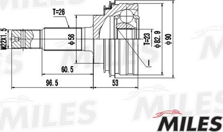 Miles GA20469 - Jeu de joints, arbre de transmission cwaw.fr