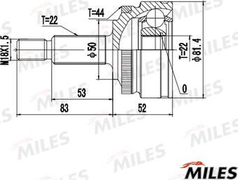 Miles GA20503 - Jeu de joints, arbre de transmission cwaw.fr