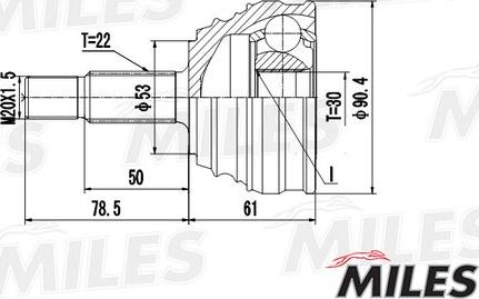 Miles GA20517 - Jeu de joints, arbre de transmission cwaw.fr