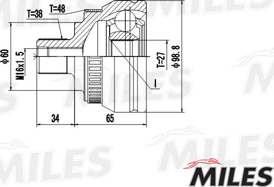 Miles GA20524 - Jeu de joints, arbre de transmission cwaw.fr