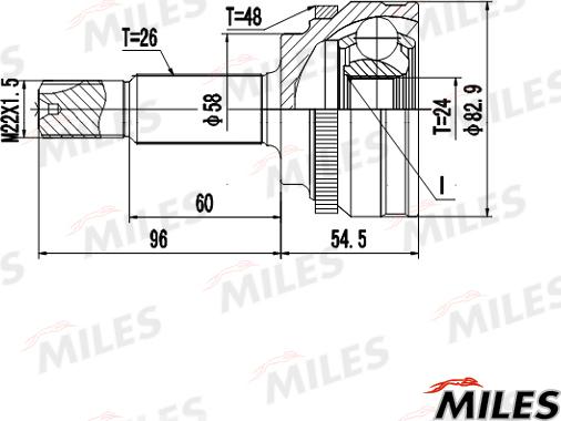 Miles GA20630 - Jeu de joints, arbre de transmission cwaw.fr