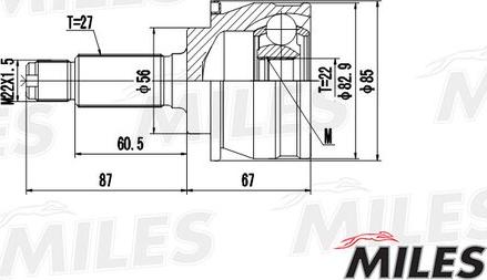 Miles GA20620 - Jeu de joints, arbre de transmission cwaw.fr