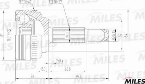 Miles GA20044 - Jeu de joints, arbre de transmission cwaw.fr