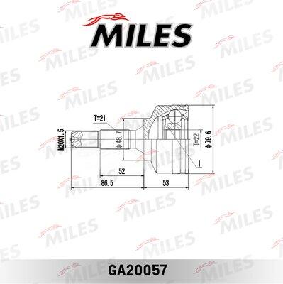 Miles GA20057 - Jeu de joints, arbre de transmission cwaw.fr