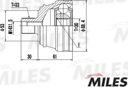 Miles GA20015 - Jeu de joints, arbre de transmission cwaw.fr