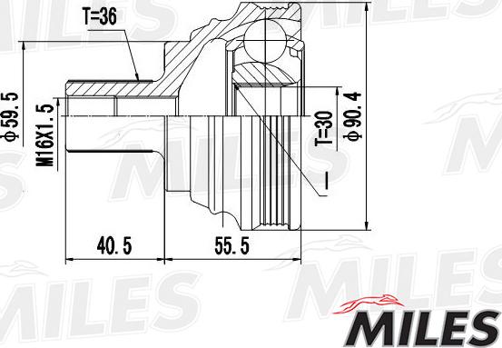 Miles GA20025 - Jeu de joints, arbre de transmission cwaw.fr