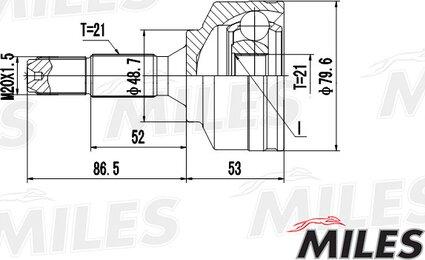 Miles GA20368 - Jeu de joints, arbre de transmission cwaw.fr