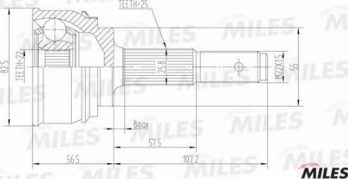 Miles GA20579 - Jeu de joints, arbre de transmission cwaw.fr