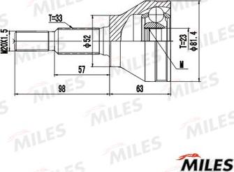 Miles GA20712 - Jeu de joints, arbre de transmission cwaw.fr