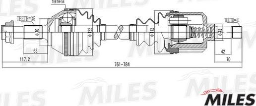 Miles GC01147 - Arbre de transmission cwaw.fr