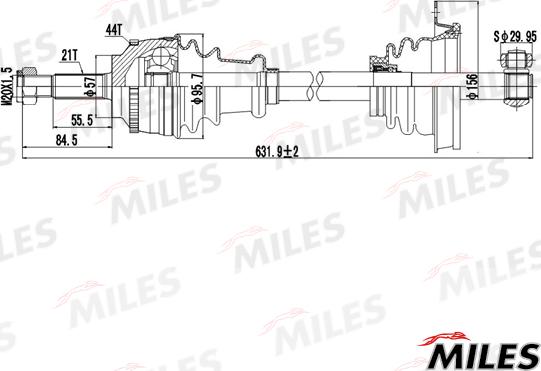 Miles GC01167 - Arbre de transmission cwaw.fr