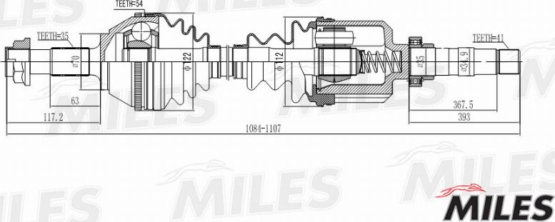 Miles GC02147 - Arbre de transmission cwaw.fr