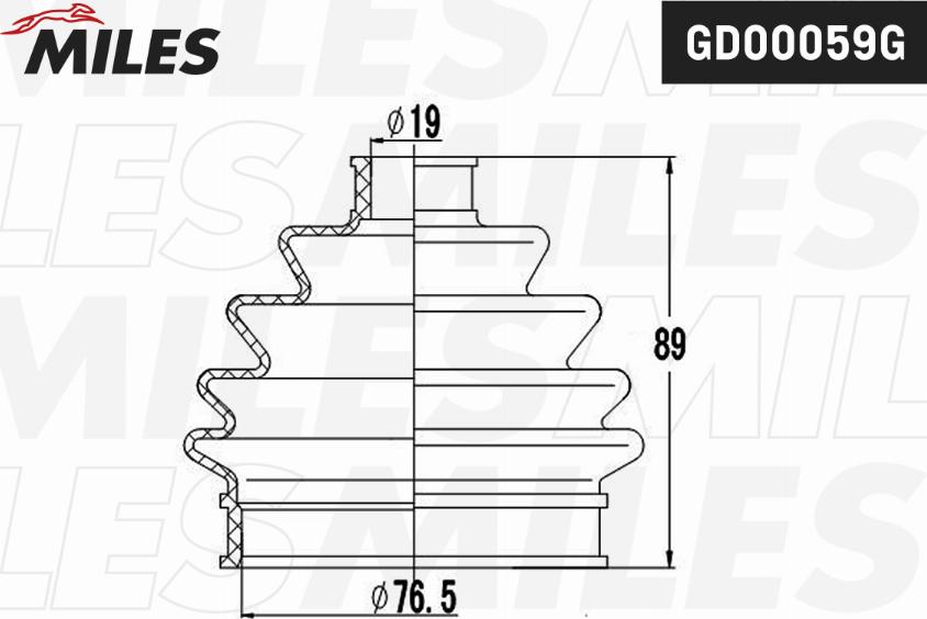 Miles GD00059G - Joint-soufflet, arbre de commande cwaw.fr