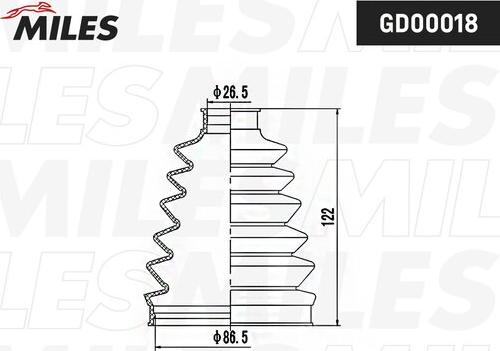 Miles GD00018 - Joint-soufflet, arbre de commande cwaw.fr