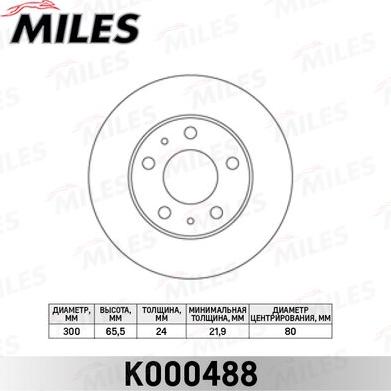 Miles K000488 - Disque de frein cwaw.fr