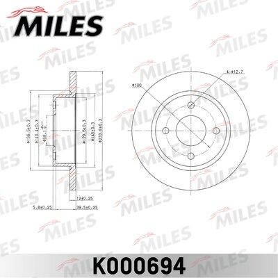 Miles K000694 - Disque de frein cwaw.fr