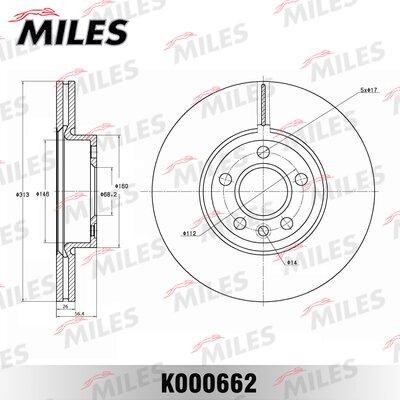 Miles K000662 - Disque de frein cwaw.fr