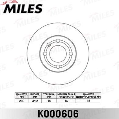 Miles K000606 - Disque de frein cwaw.fr