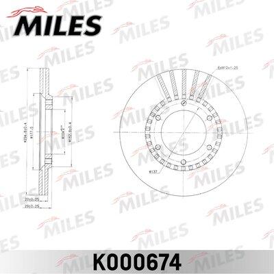 Miles K000674 - Disque de frein cwaw.fr