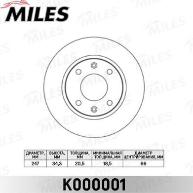 Miles K000001 - Disque de frein cwaw.fr