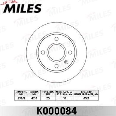 Miles K000084 - Disque de frein cwaw.fr