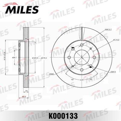 Miles K000133 - Disque de frein cwaw.fr