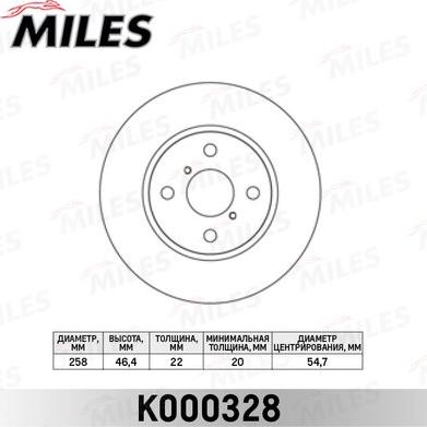 Miles K000328 - Disque de frein cwaw.fr