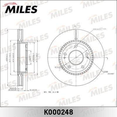 Miles K000248 - Disque de frein cwaw.fr