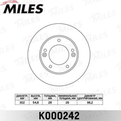 Miles K000242 - Disque de frein cwaw.fr