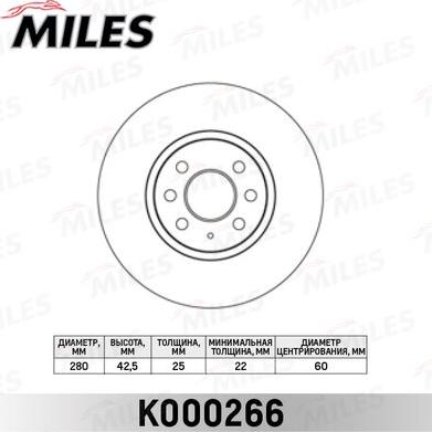 Miles K000266 - Disque de frein cwaw.fr