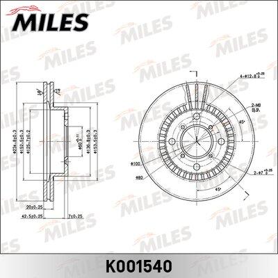 Miles K001540 - Disque de frein cwaw.fr