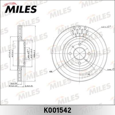 Miles K001542 - Disque de frein cwaw.fr