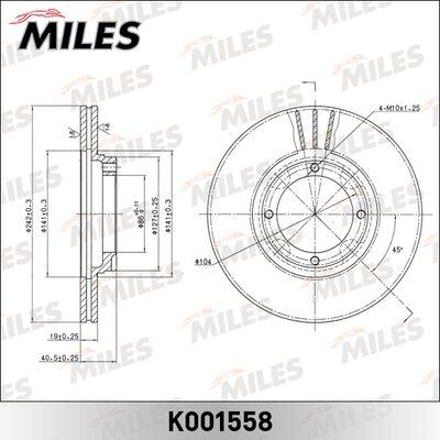 Miles K001558 - Disque de frein cwaw.fr