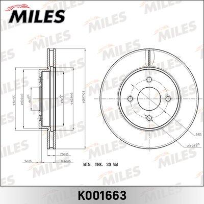 Miles K001663 - Disque de frein cwaw.fr