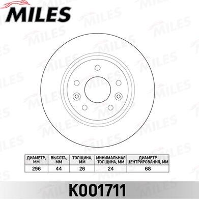 Miles K001711 - Disque de frein cwaw.fr