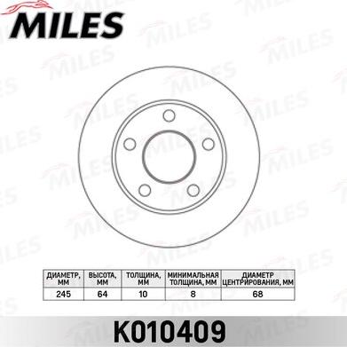 Miles K010409 - Disque de frein cwaw.fr