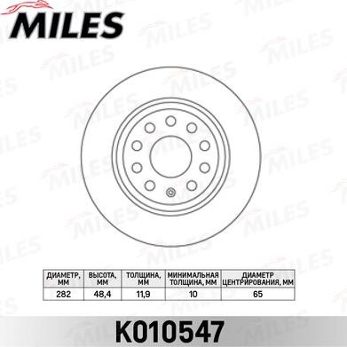 Miles K010547 - Disque de frein cwaw.fr