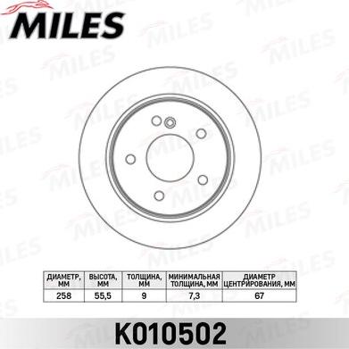 Miles K010502 - Disque de frein cwaw.fr