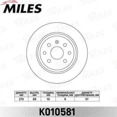 Miles K010581 - Disque de frein cwaw.fr