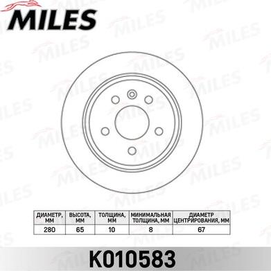 Miles K010583 - Disque de frein cwaw.fr