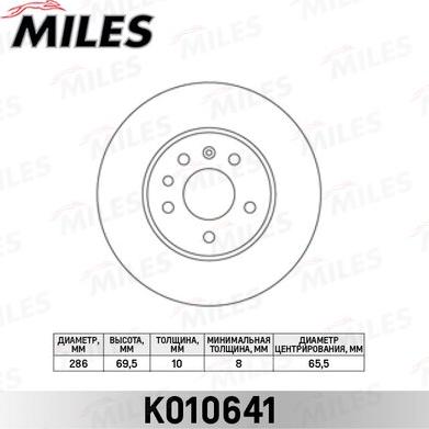 Miles K010641 - Disque de frein cwaw.fr