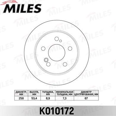 Miles K010172 - Disque de frein cwaw.fr