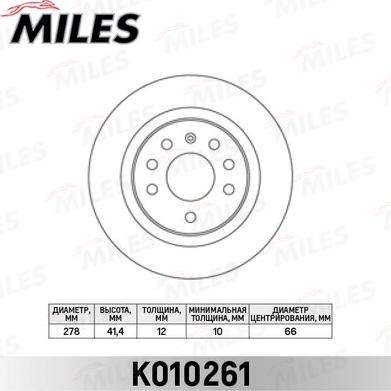 Miles K010261 - Disque de frein cwaw.fr