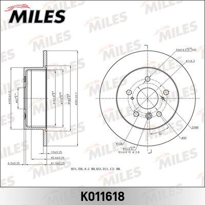 Miles K011618 - Disque de frein cwaw.fr