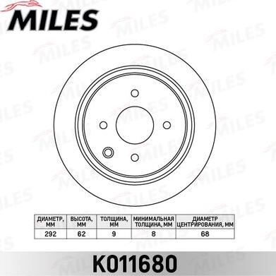 Miles K011680 - Disque de frein cwaw.fr