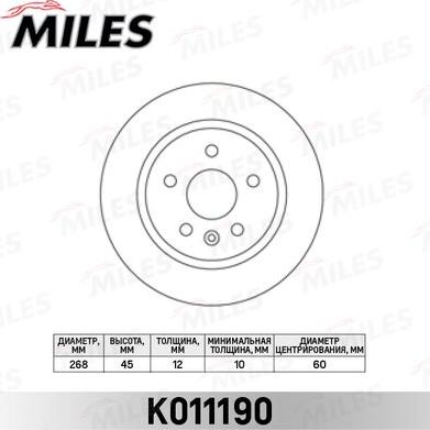 Miles K011190 - Disque de frein cwaw.fr